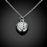 925 Silver Heart Pendant Necklace Chain For Women