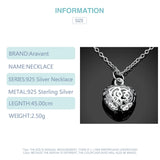 925 Silver Heart Pendant Necklace Chain For Women