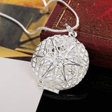 925 Silver Heart Photo Frame Necklace for Women Jewelry