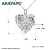 925 Silver Heart Photo Frame Necklace - Women's Jewelry Gift