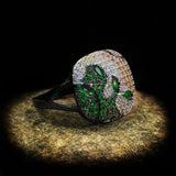 925 Silver High Bohemia Colorful Zircon Ring For Women Party Wedding Engagement