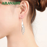 925 Silver Geometric Drop Earrings For Women