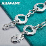 925 Silver Heart Charm Bracelet Chain Women