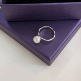 925 Silver Pearl Rings for Women Girls Wedding Engagement Party