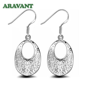 925 Silver Hollow Moon Drop Earring For Women