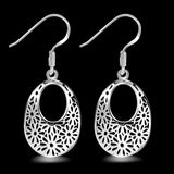 925 Silver Hollow Moon Drop Earring For Women