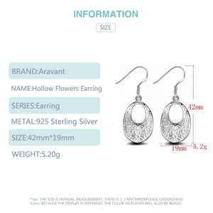 925 Silver Hollow Moon Drop Earring For Women