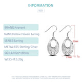 925 Silver Hollow Moon Drop Earring For Women