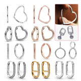 925 Silver Heart Hoop Earrings, Romantic Love Jewelry
