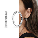 925 Silver Heart Hoop Earrings, Romantic Love Jewelry