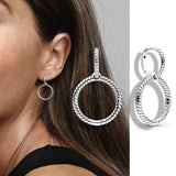 925 Silver Heart Hoop Earrings, Romantic Love Jewelry
