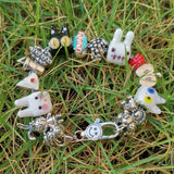 925 Silver Hot Dog Chain Beads European Troll Bracelet Jewelry
