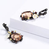 925 Silver Hetian Jade Lotus Bead Earrings