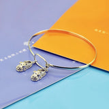 925 Silver Sweet Shoes Charm Bracelet for Girls