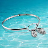 925 Silver Sweet Shoes Charm Bracelet for Girls