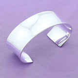 925 Silver Men's Big Open Cuff Bracelet, Bangle Jewelry