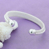 925 Silver Open Cuff Bracelet & Bangle For Women