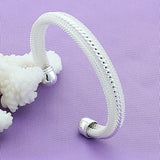 925 Silver Open Cuff Bracelet & Bangle For Women