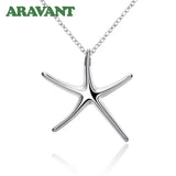 925 Silver Starfish Pendant Necklace for Women