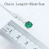 925 Silver Natural Green Emerald Jewelry Set: Ring, Earrings, Pendant, Necklace