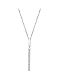 925 Silver Rhinestone Pendant Chain Necklace for Women