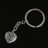 925 Silver Key Chains Hollow Pendant Keyrings Charm Women Jewelry Gift