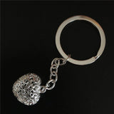 925 Silver Key Chains Hollow Pendant Keyrings Charm Women Jewelry Gift
