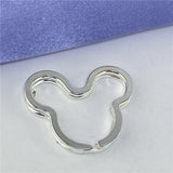 925 Silver Keychain Circle Shape Keychain Jewelry Gift