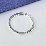 925 Silver Circle Shape Keychain Jewelry Gift