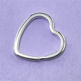 925 Silver Heart Keychain Jewelry Gift