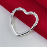 925 Silver Heart Keychain Jewelry Gift