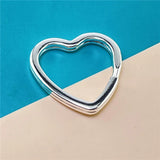 925 Silver Heart Keychain Jewelry Gift