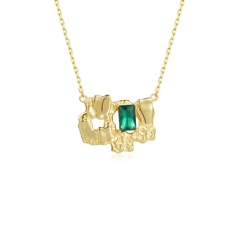 925 Silver Irregular Pendants Necklace for Women