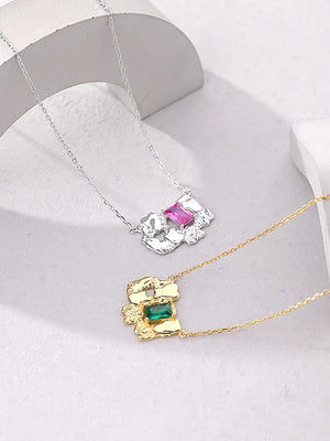 925 Silver Irregular Pendants Necklace for Women