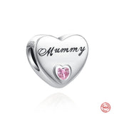 925 Silver Family Beads Grandma Brother Son Pendant Dangle Charm