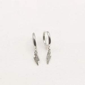 925 Silver Lightning Earrings for Women Wedding Stud Ear Jewelry