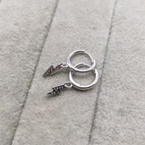 925 Silver Lightning Earrings for Women Wedding Stud Ear Jewelry