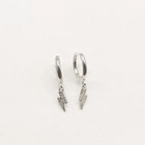 925 Silver Lightning Earrings for Women Wedding Stud Ear Jewelry
