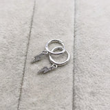 925 Silver Lightning Earrings for Women Wedding Stud Ear Jewelry