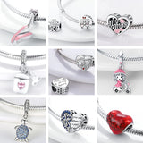 925 Silver Little Girl Love Mom Forever Infinity Dangle Charm Bead