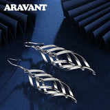925 Silver Long Drop Earring Wedding Jewelry