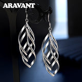 925 Silver Long Drop Earring Wedding Jewelry