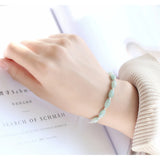 925 Silver Green Aventurine Gemstone Bracelet Bangle
