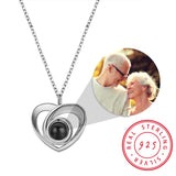 925 Silver Love Heart Projection Necklace