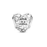 925 Silver Love Heart Charm Beads for Bracelet Jewelry