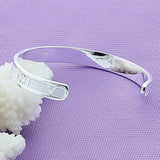 925 Silver Lucky Roman Numbers Bracelets Bangles For Women Men