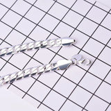 925 Silver Male Long Necklace Chain Light Smooth Excellent Necklace for Man Boy
