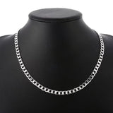 925 Silver Male Long Necklace Chain Light Smooth Excellent Necklace for Man Boy