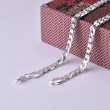925 Silver Male Long Necklace Chain Light Smooth Excellent Necklace for Man Boy
