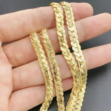 925 Silver Male Unique Necklace Chain Excellent Golden Wide Chain Necklace